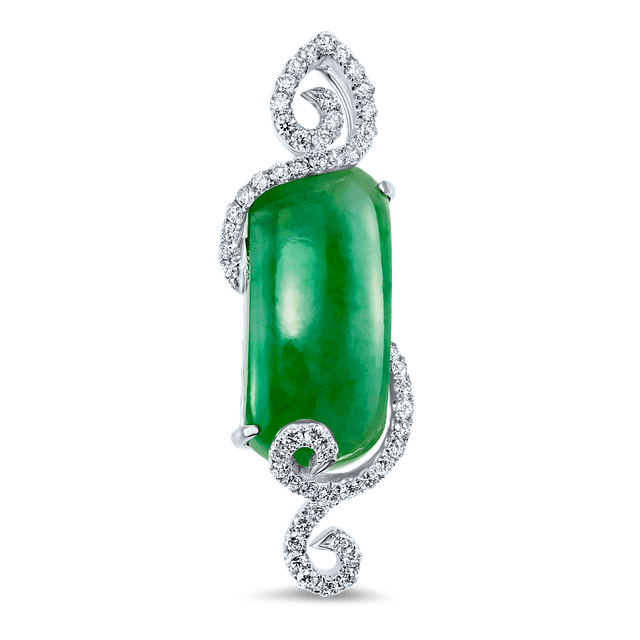 colgante de jade y diamantes